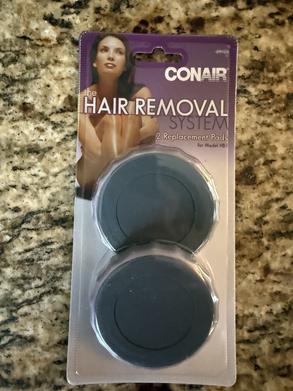 NOS CONAIR HAIR REMOVAL SYSTEM 2 REPLACEMENT PADS HBRP08 MODELS HB1, 1R, 3&5 FS